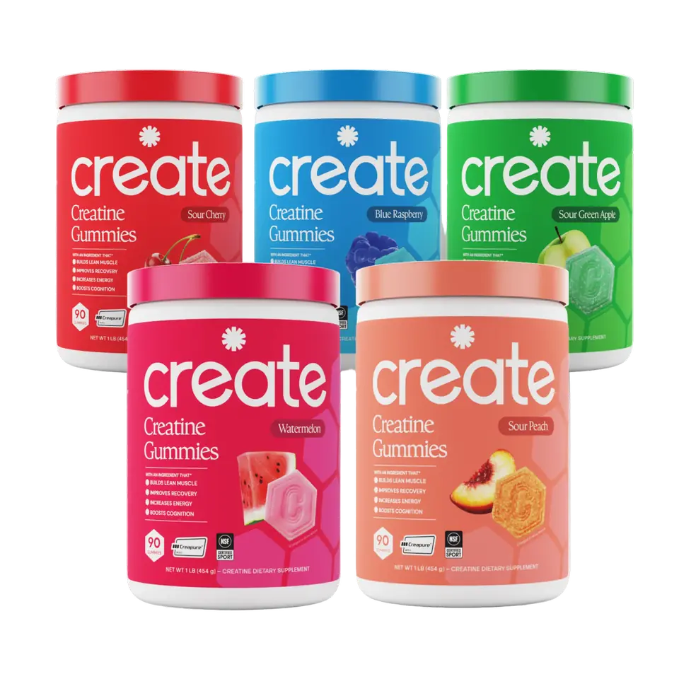Create bundle of five creatine gummy tubs